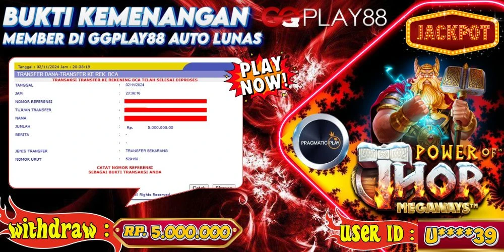 🎁BUKTI WITHDRAW PLAYER AKTIF HARI INI,, SELAMAT KEPADA PLAYER SETIA GGPLAY88 🎁