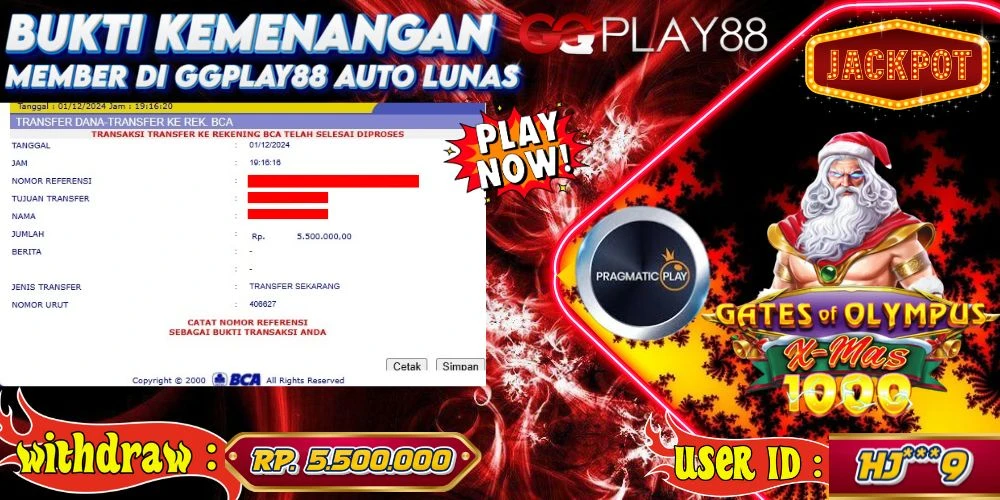 🎁BUKTI WITHDRAW PLAYER AKTIF HARI INI,, SELAMAT KEPADA PLAYER SETIA GGPLAY88 🎁