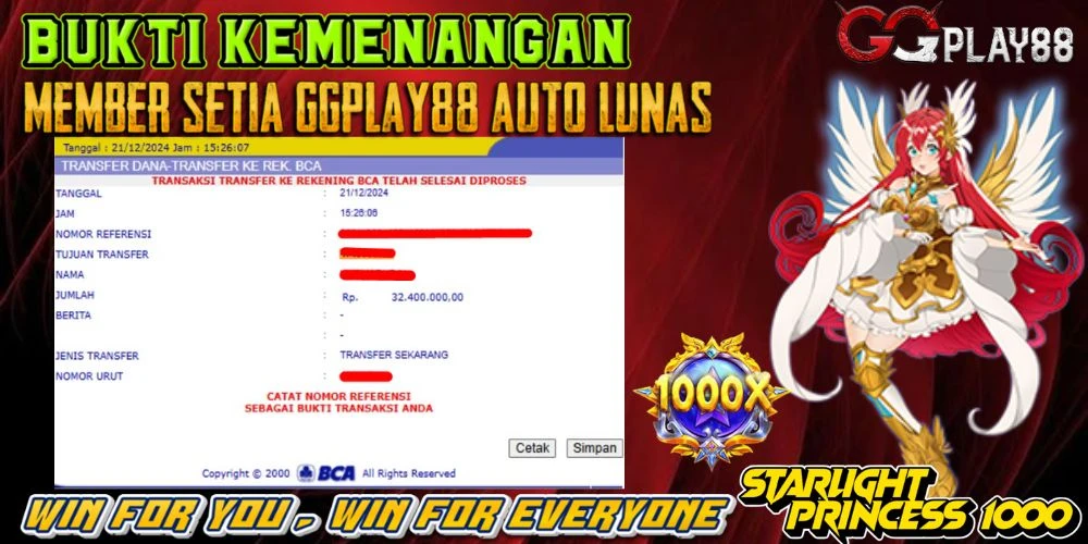 🎁BUKTI WITHDRAW PLAYER AKTIF HARI INI,, SELAMAT KEPADA PLAYER SETIA GGPLAY88 🎁