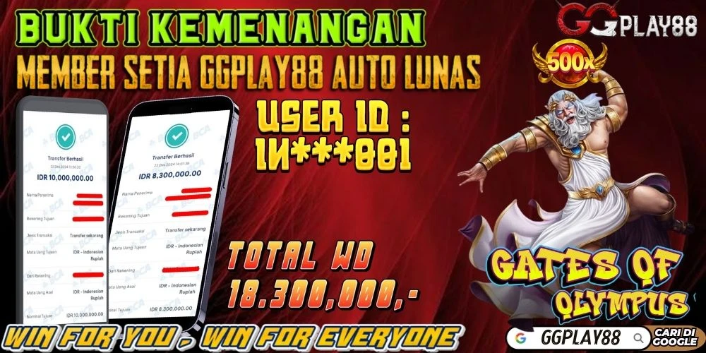 🎁BUKTI WITHDRAW PLAYER AKTIF HARI INI,, SELAMAT KEPADA PLAYER SETIA GGPLAY88 🎁