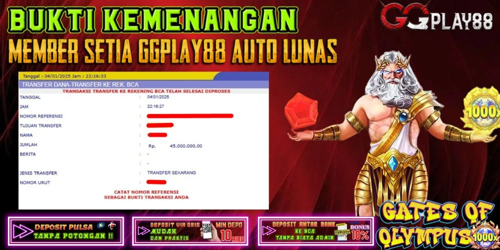 🎁BUKTI WITHDRAW PLAYER AKTIF HARI INI,, SELAMAT KEPADA PLAYER SETIA GGPLAY88 🎁