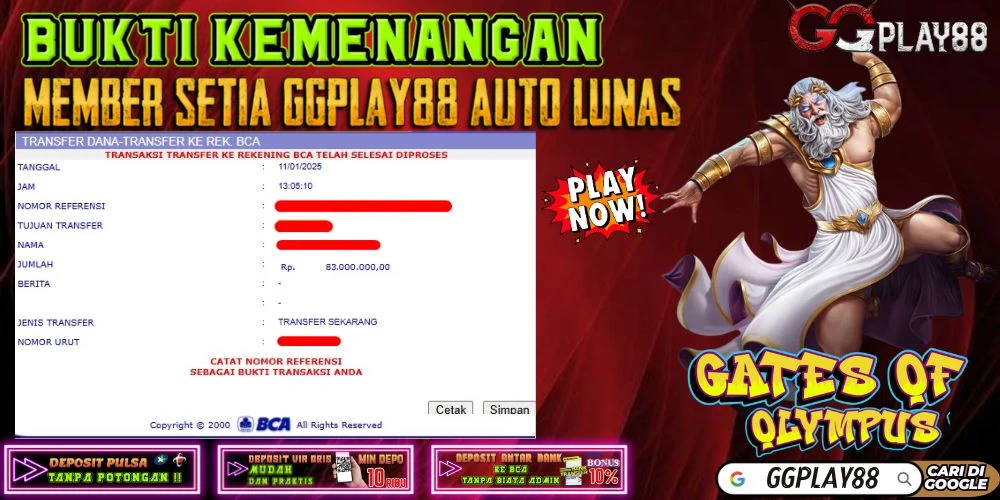 🎁BUKTI WITHDRAW PLAYER AKTIF HARI INI,, SELAMAT KEPADA PLAYER SETIA GGPLAY88 🎁