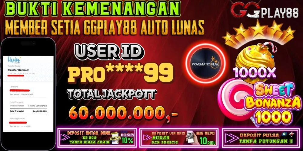 🎁BUKTI WITHDRAW PLAYER AKTIF HARI INI,, SELAMAT KEPADA PLAYER SETIA GGPLAY88 🎁