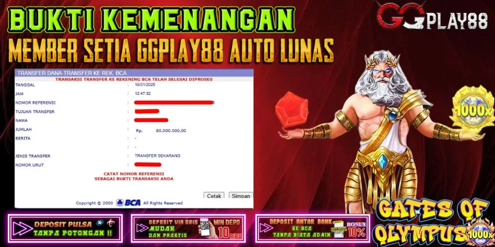 🎁BUKTI WITHDRAW PLAYER AKTIF HARI INI,, SELAMAT KEPADA PLAYER SETIA GGPLAY88 🎁