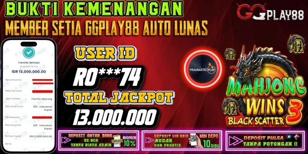 BUKTI KEMENANGAN MAHJONG WINS 3