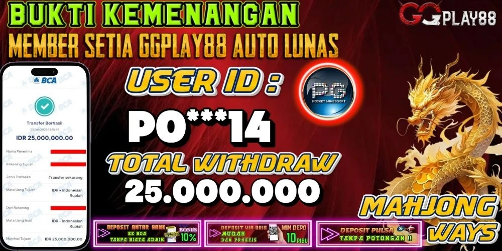 BUKTI WD MAHJONG WAYS 25JT