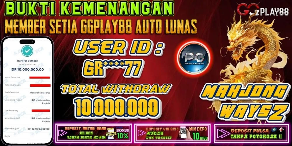 🎁BUKTI WITHDRAW PLAYER AKTIF HARI INI,, SELAMAT KEPADA PLAYER SETIA GGPLAY88 🎁