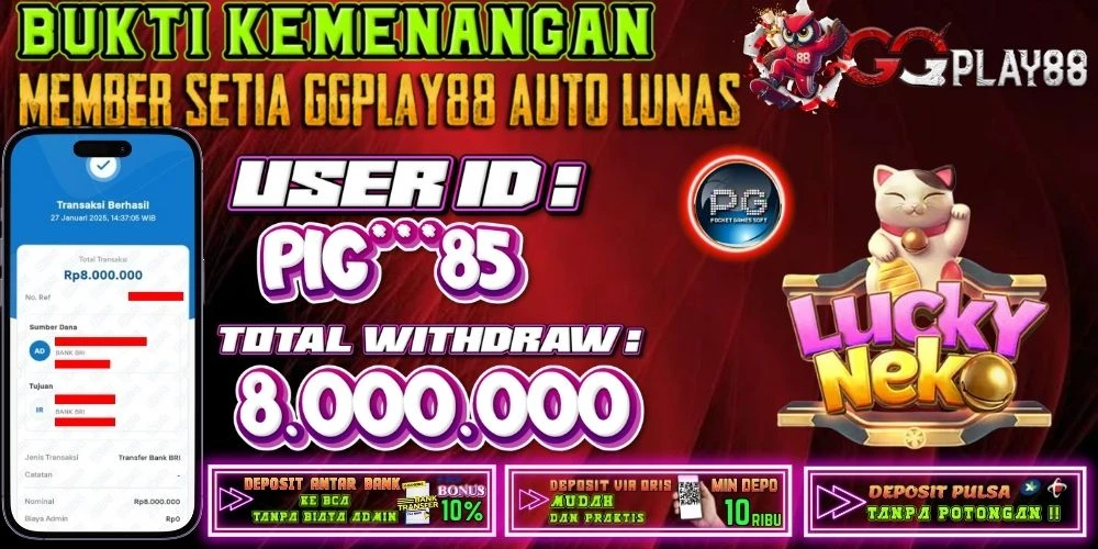 BUKTI KEMENANGAN LUCKY NEKO