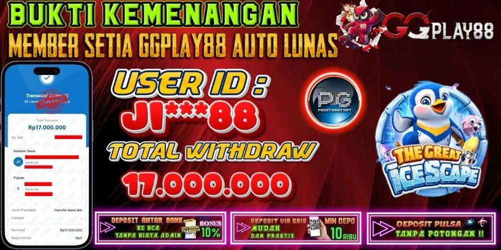 🎁BUKTI WITHDRAW PLAYER AKTIF HARI INI,, SELAMAT KEPADA PLAYER SETIA GGPLAY88 🎁