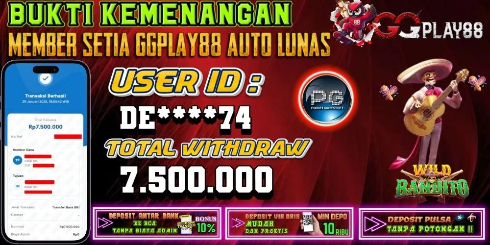 🎁BUKTI WITHDRAW PLAYER AKTIF HARI INI,, SELAMAT KEPADA PLAYER SETIA GGPLAY88 🎁