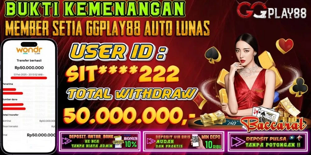 BUKTI WITHDRAW PLAYER AKTIF HARI INI,, BACCARAT