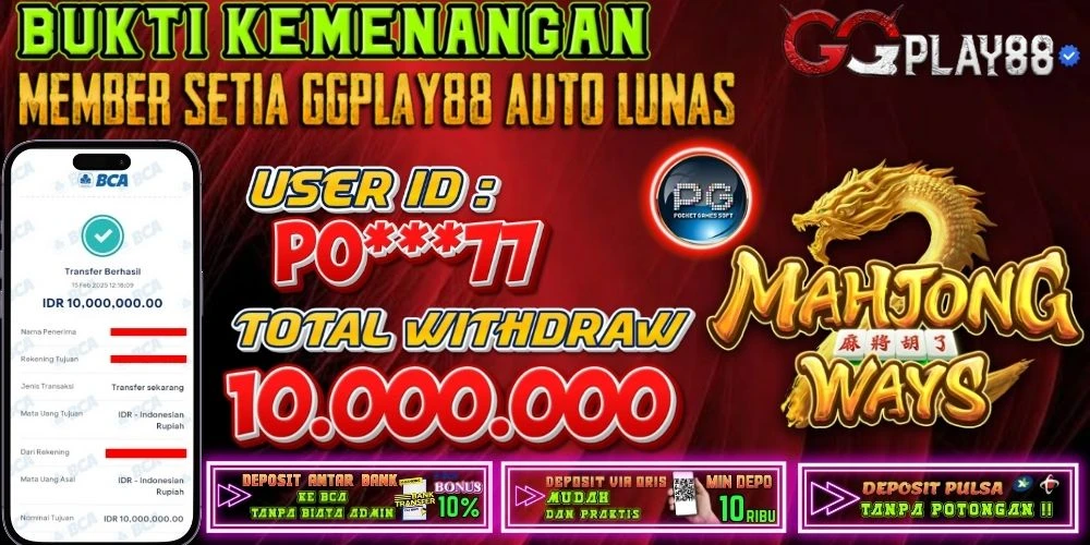 🎁BUKTI WITHDRAW PLAYER AKTIF HARI INI,, SELAMAT KEPADA PLAYER SETIA GGPLAY88 🎁