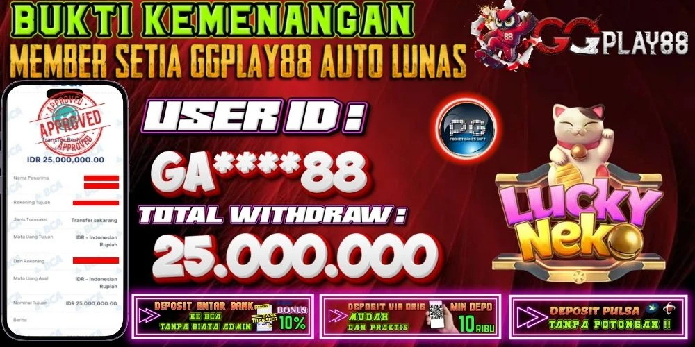 BUKTI KEMENENGAN LUCKY NEKO