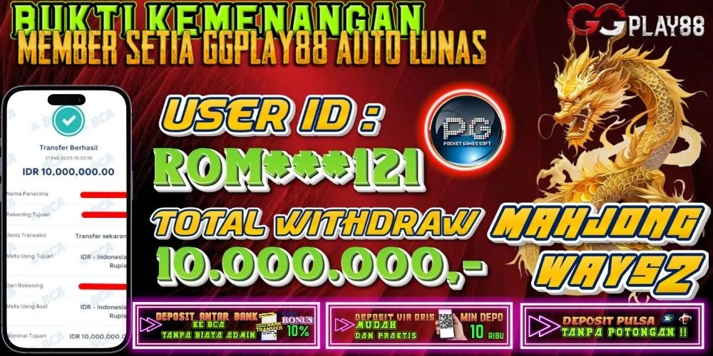 🎁BUKTI WITHDRAW PLAYER AKTIF HARI INI DI GGPLAY88