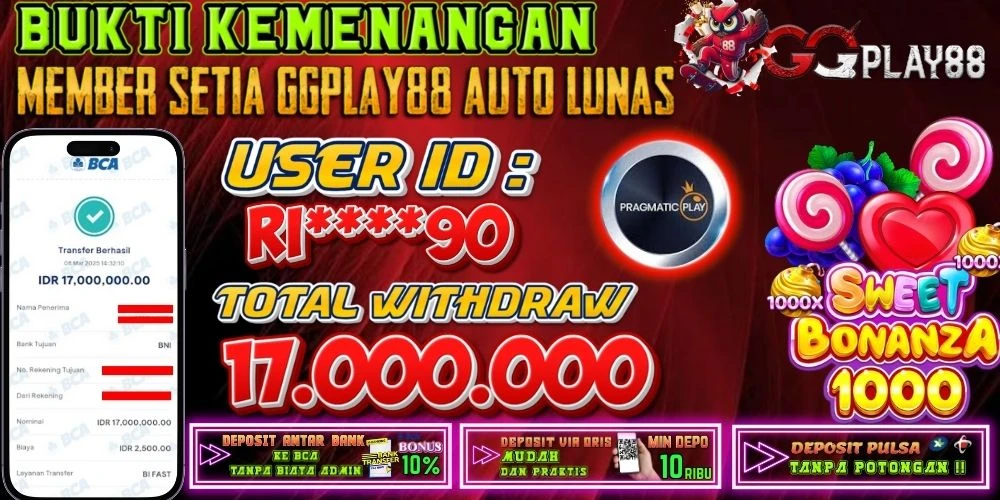 BUKTI KEMENANGAN SWEET BONANZA 1000