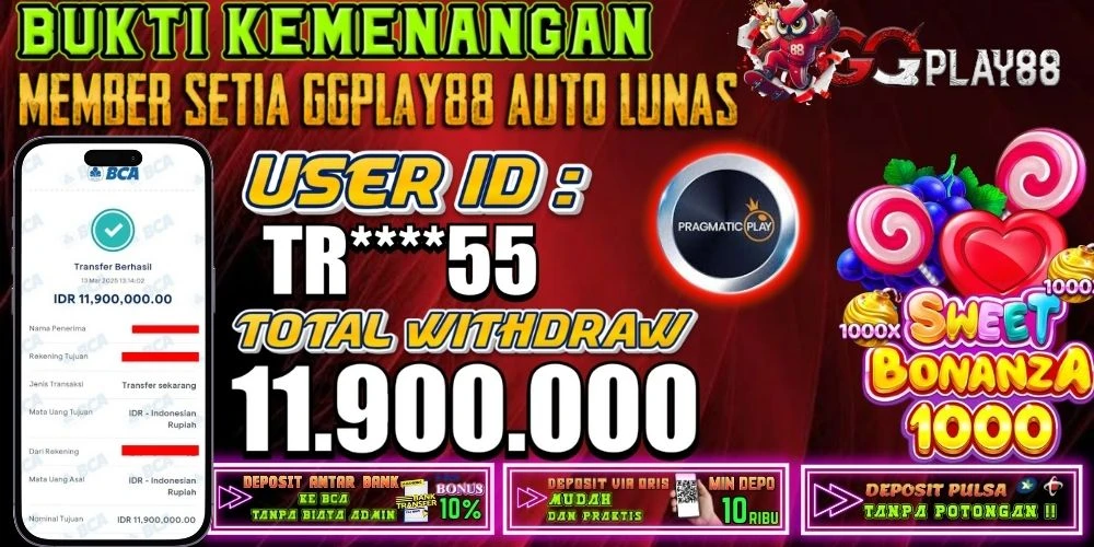 BUKTI KEMENANGAN SWEET BONANZA 1000