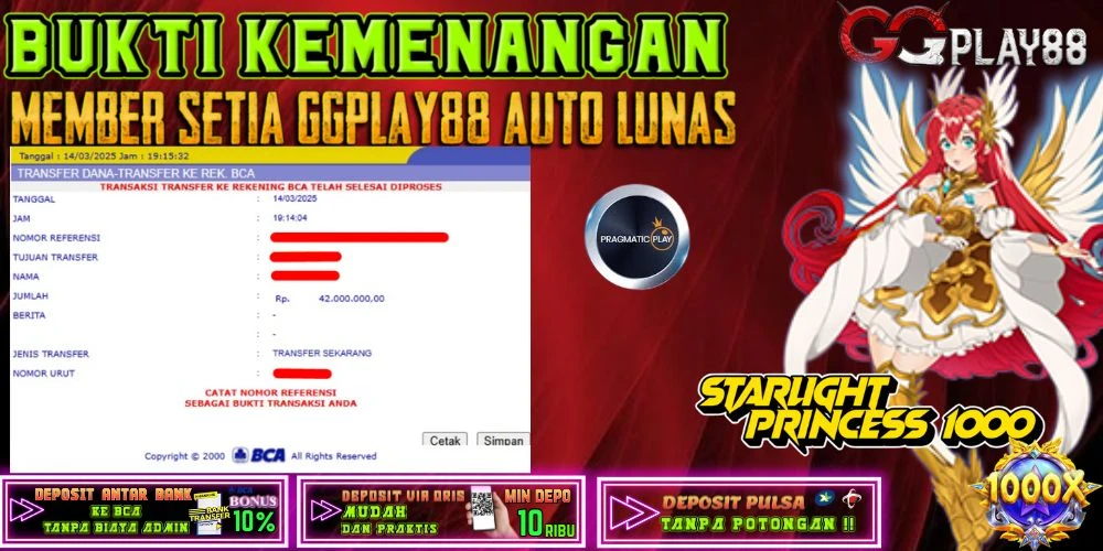 BUKTI WITHDRAW PLAYER AKTIF HARI INI STARLIGHT 1000