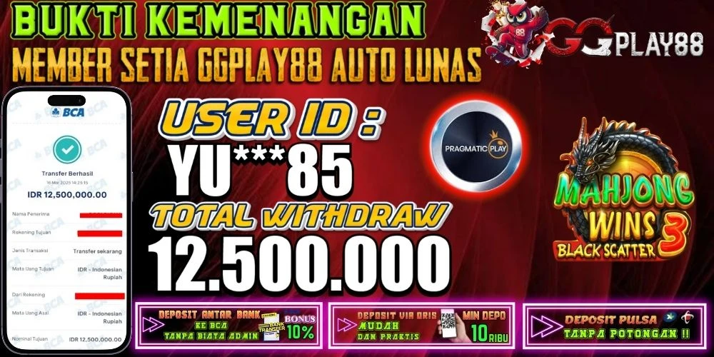 BUKTI KEMENANGAN MAHJONG WINS 3 BLACK SCATTER