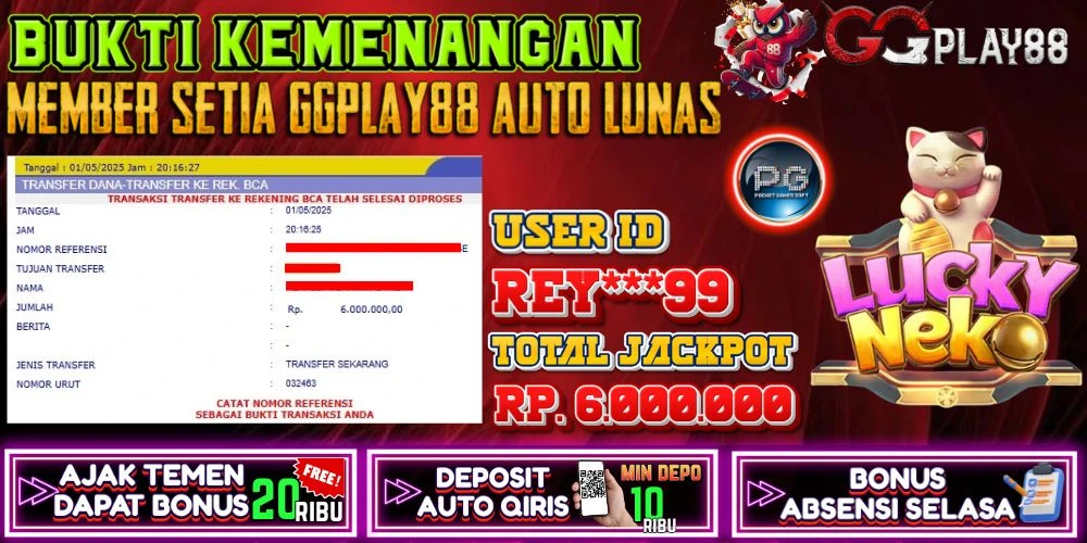 BUKTI WD LUCKY NEKO 6JT