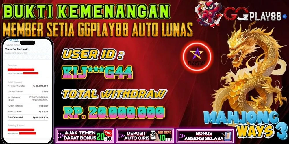 BUKTI WD MAHJONG WAYS 3 20JT
