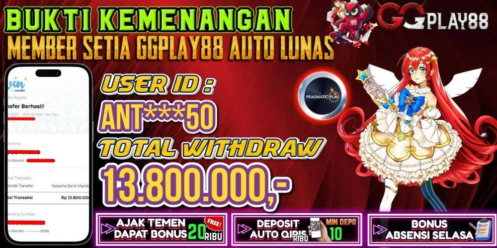 🎁BUKTI WITHDRAW PLAYER AKTIF HARI INI,, SELAMAT KEPADA PLAYER SETIA GGPLAY88 🎁