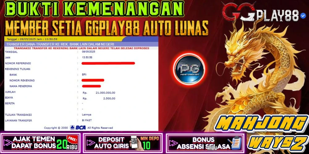 🎁BUKTI WITHDRAW PLAYER AKTIF HARI INI,, SELAMAT KEPADA PLAYER SETIA GGPLAY88 🎁